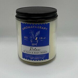 Bath & Body Works RELAX AROMATHERAPY ~ 7 oz. Jar Candle ~ lavender + cedarwood